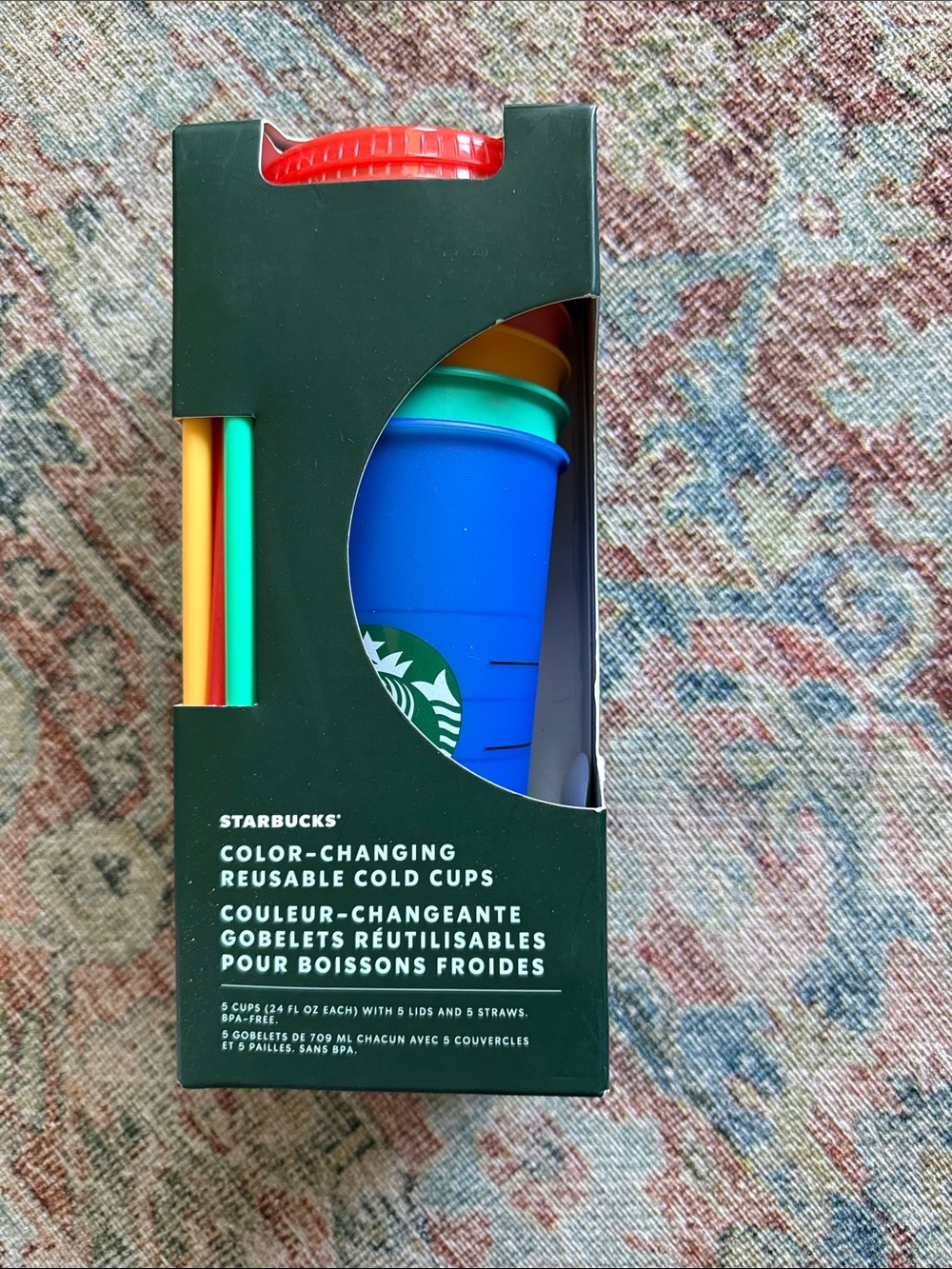 Color-changing reusable cold cups